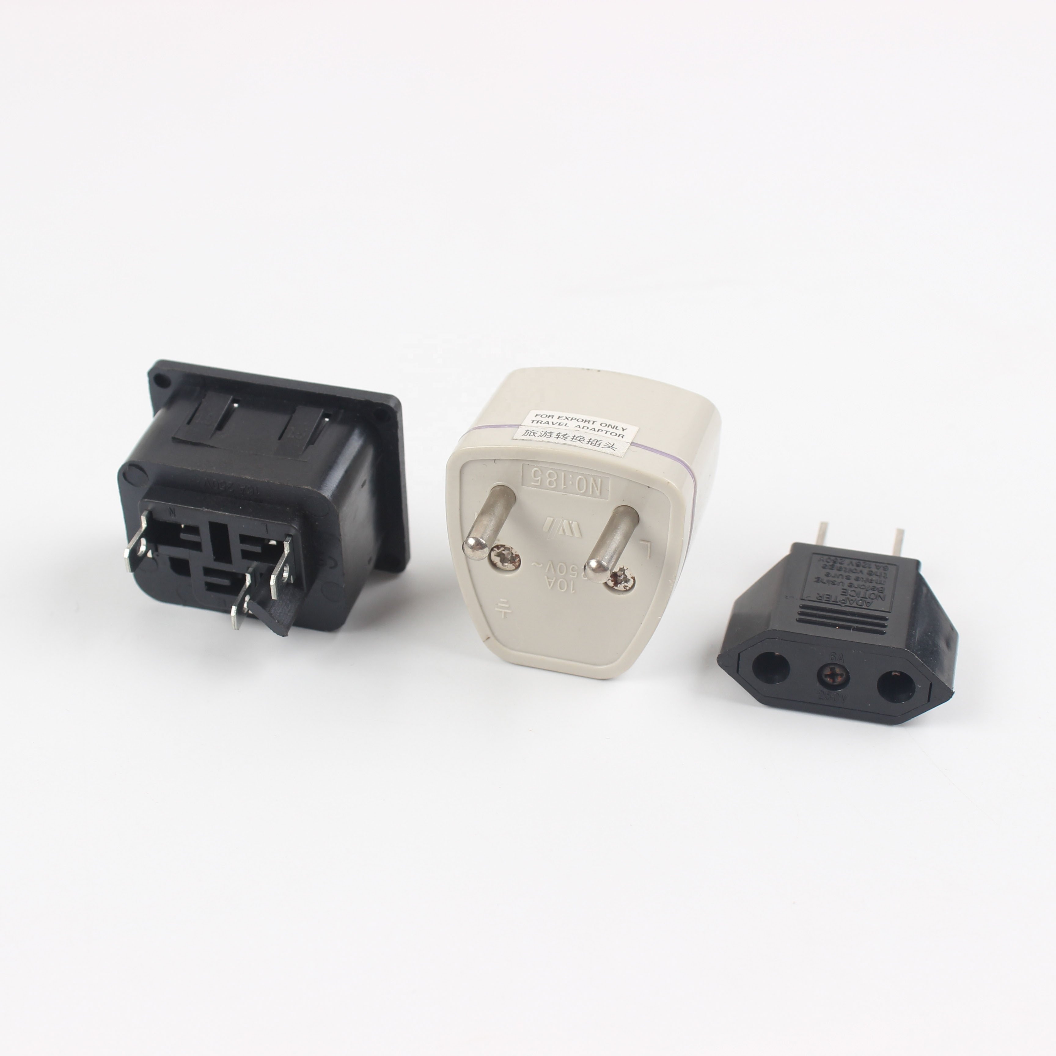 EU Mini Two Round To US Two Flat Adapter Plug Converter