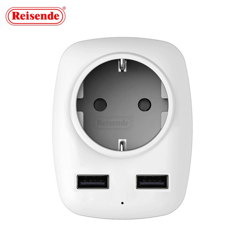 USB Plug Adapter Current Travel Plug Safety Features EU to DE US Single Socket Power Outlet 16A White SDK 20a Wifi Smart Plug