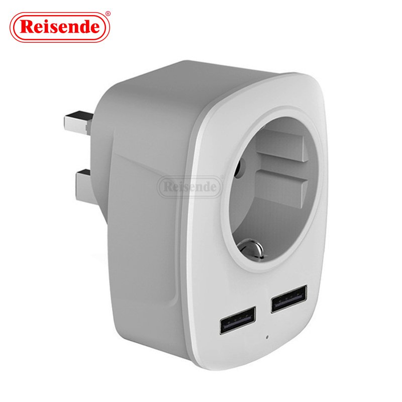 USB Plug Adapter Current Travel Plug Safety Features EU to DE US Single Socket Power Outlet 16A White SDK 20a Wifi Smart Plug