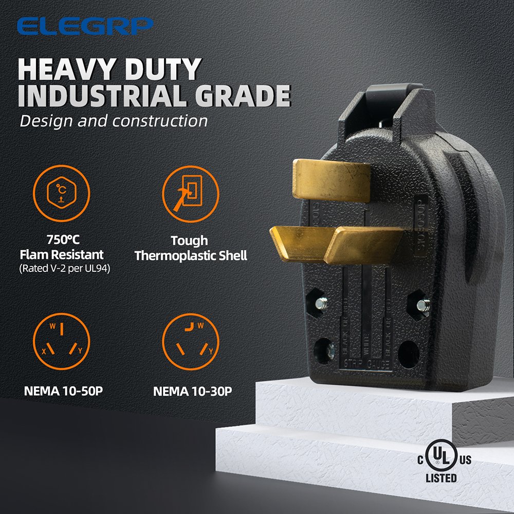 10-30P/10-50P Factory Direct 50Amp 125V/250V Non-Grounding UL Industrial PVC male electric US plug for Range