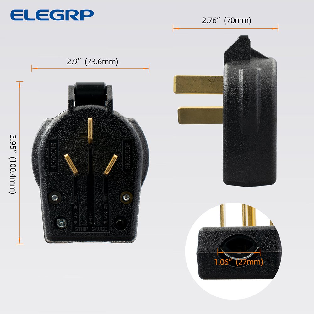 10-30P/10-50P Factory Direct 50Amp 125V/250V Non-Grounding UL Industrial PVC male electric US plug for Range