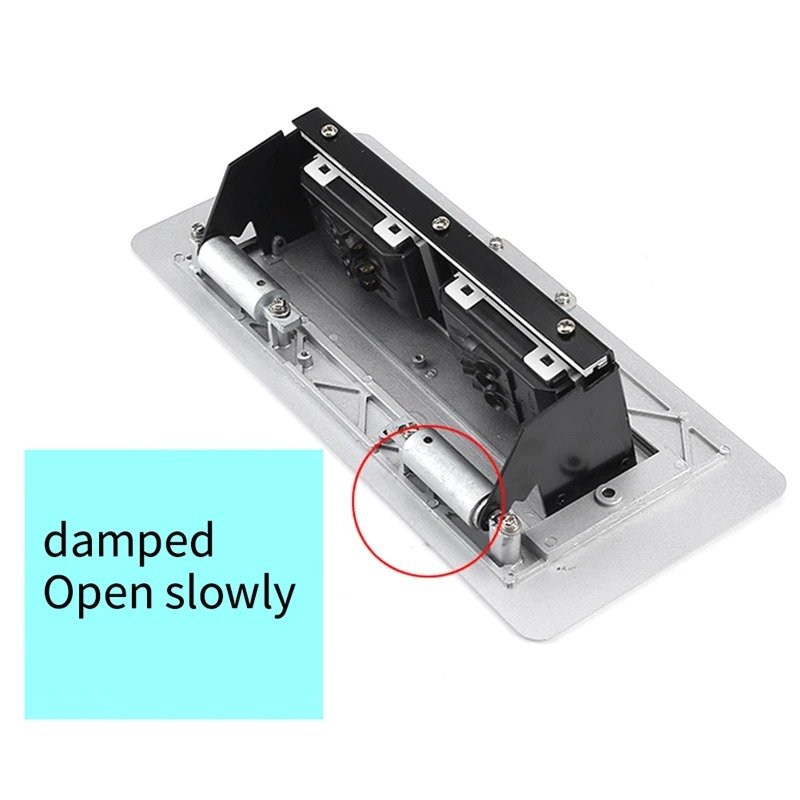 3 Outlets -Up Floor Electrical Outlet Recessed Countertop Socket Floor Outlet Box With 2 USB Ports US Plug Durable