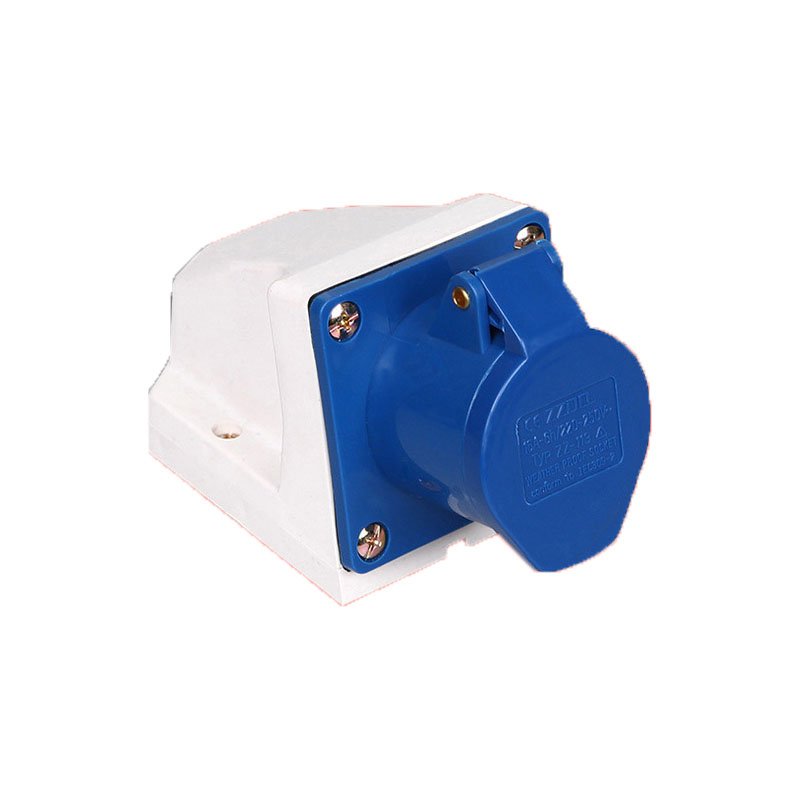 Surface mounted socket ZZ113 2P+E 220V 16A IP44 waterproof industrial plug socket