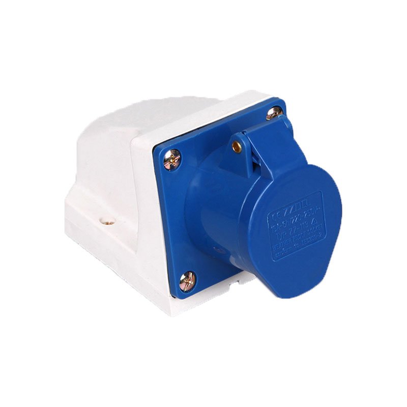 Surface mounted socket ZZ113 2P+E 220V 16A IP44 waterproof industrial plug socket