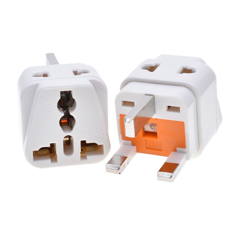 Universal to UK plug adapter 2 Way England 3 Pin 250v Adapter Plug 13A250V built-in fuse 13A multifunction extension plug
