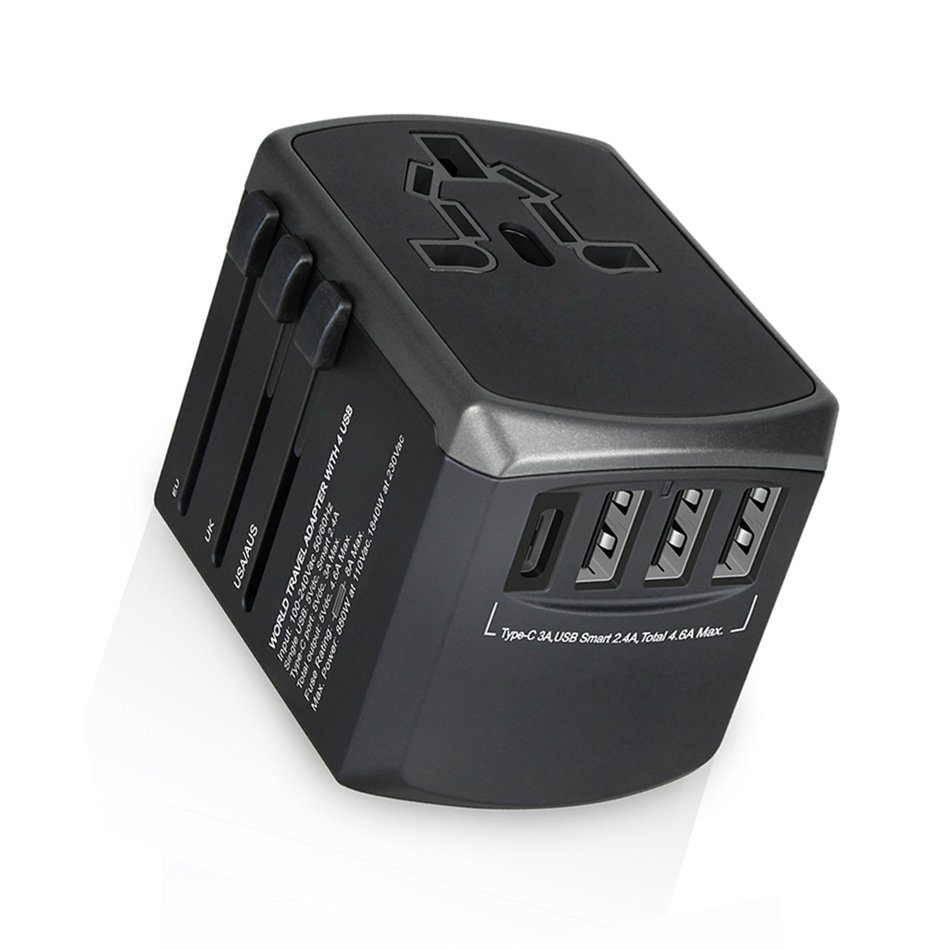 Wontravel USB-C adapter universal travel charger power adaptor socket EU AUS UK US plugs
