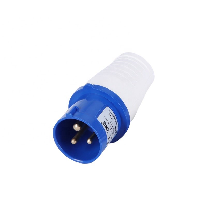 ZNG-013 IP44 Industrial Plug 230V/240V 16A 2P+T Round Pole Power Plug