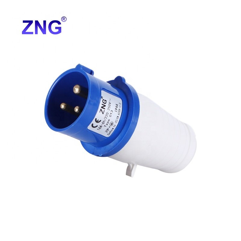 ZNG-013 IP44 Industrial Plug 230V/240V 16A 2P+T Round Pole Power Plug