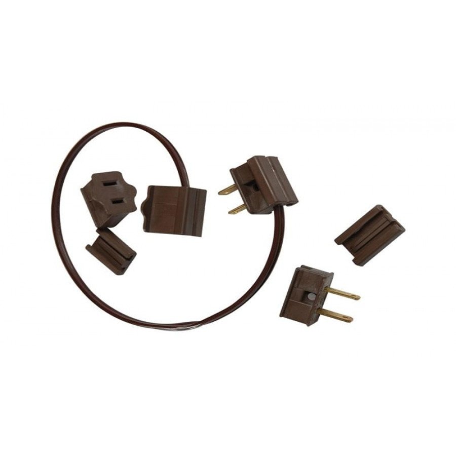 Green White Black Brown Snap On Male Vampire Plugs for SPT-1 Zip Wire Electrical Accessories