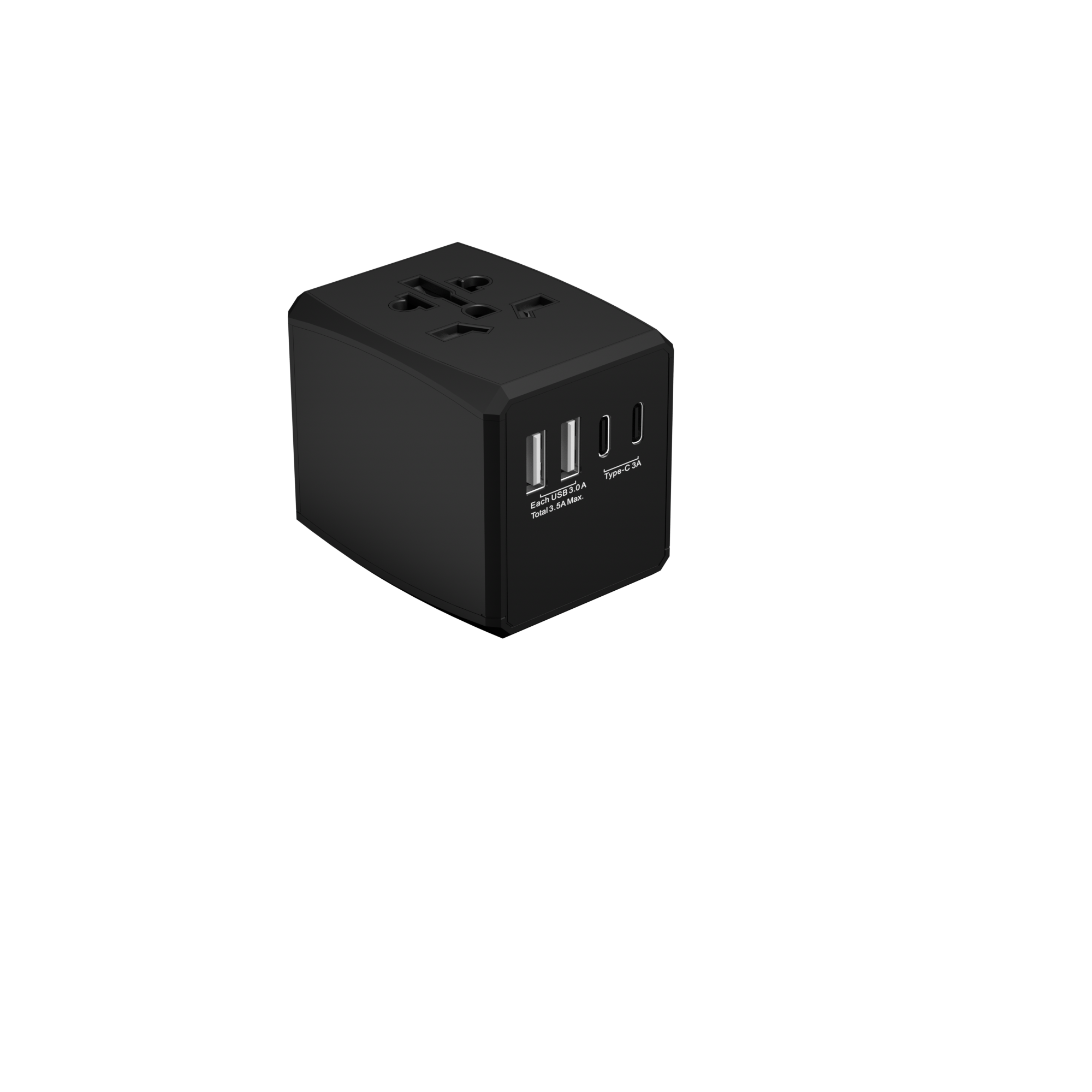 2024 Best selling Fast charging Plug by HHT-904 all in one International Plug Adapter with 2 USB QC and 2 PD Type-C