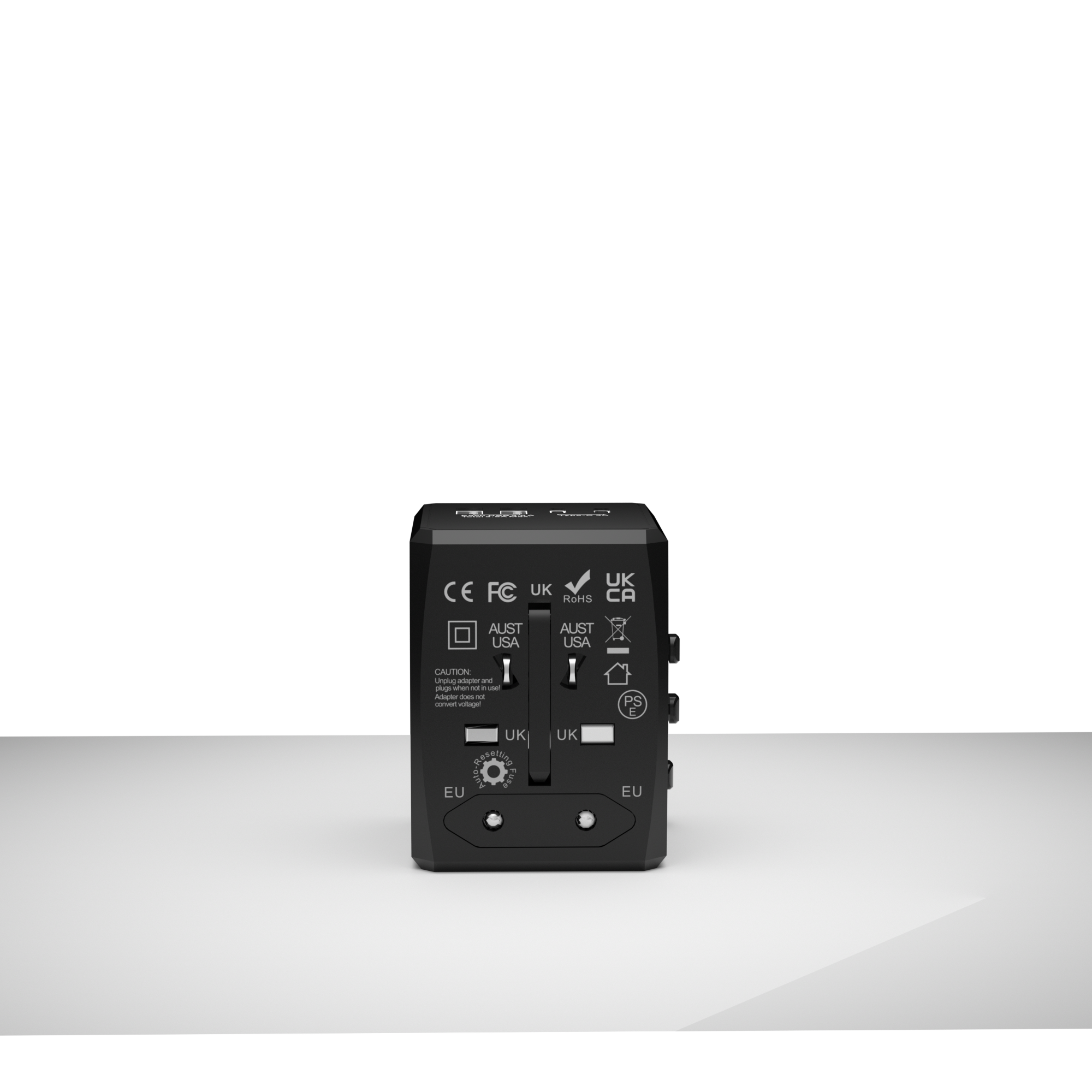 2024 Best selling Fast charging Plug by HHT-904 all in one International Plug Adapter with 2 USB QC and 2 PD Type-C