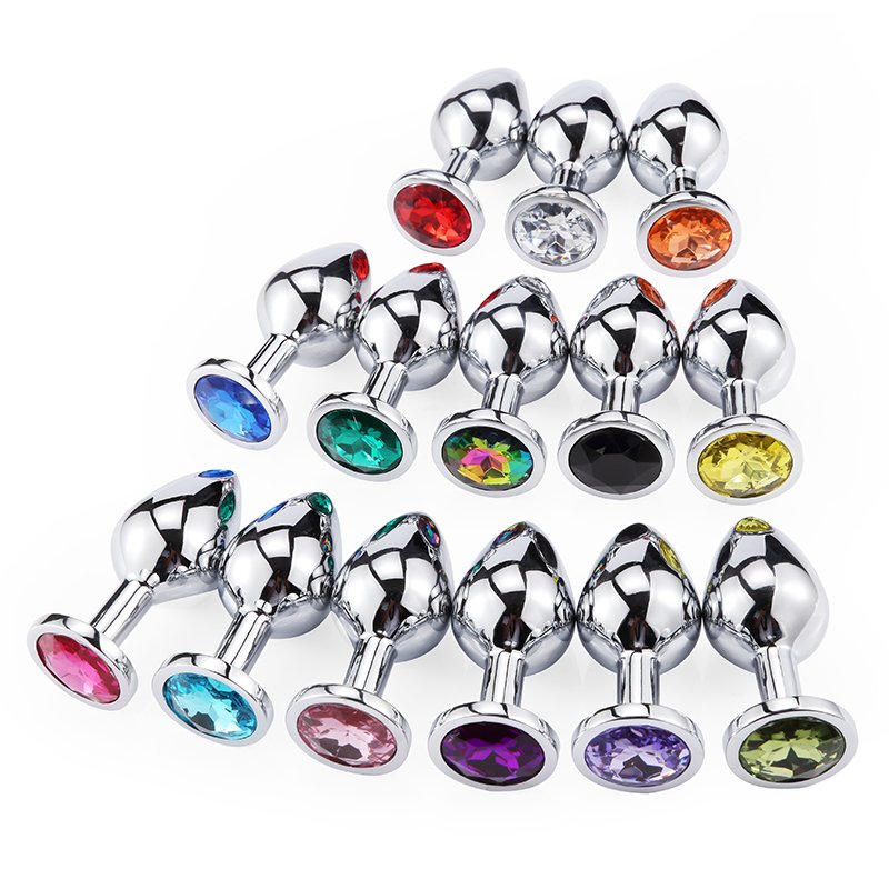 Aluminium Alloy sex anal plugs metalug anal 13 colors sex toys anal metal plug