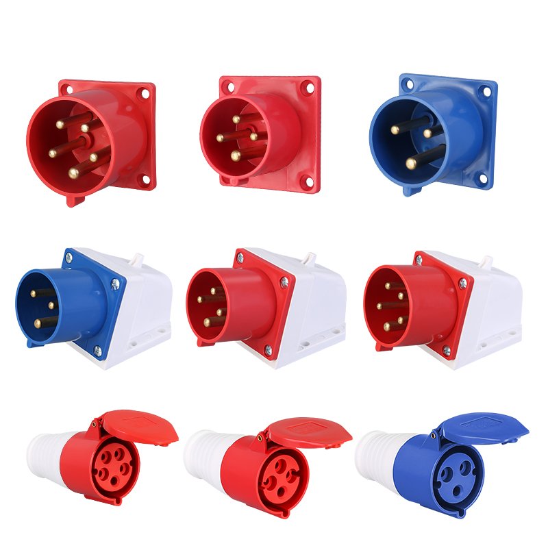 ZZ015+315 3P+N+E 16A 380V IP44 five core three phase industrial plug socket