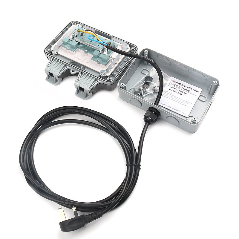 Two-position British standard cable with plug IP66 outdoor waterproof switch socket box