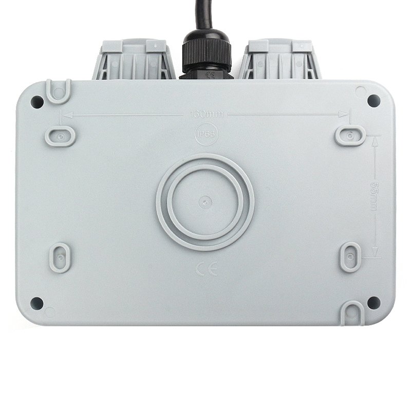 Two-position British standard cable with plug IP66 outdoor waterproof switch socket box
