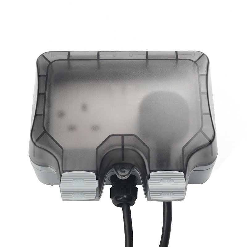 Two-position British standard cable with plug IP66 outdoor waterproof switch socket box