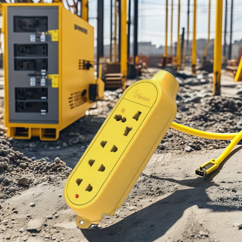 GONEO High Quality Customizable PVC Power Strip Factory-Produced International Universal Wireless Socket UK Socket Yellow Plugs