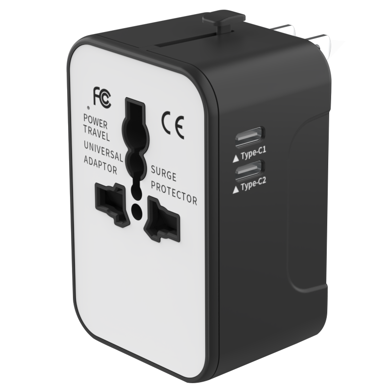 Multifunctional Travel Charger Adapter Plug one to multiple Dual C port Socket EU US Standard Global Universal plug Converter