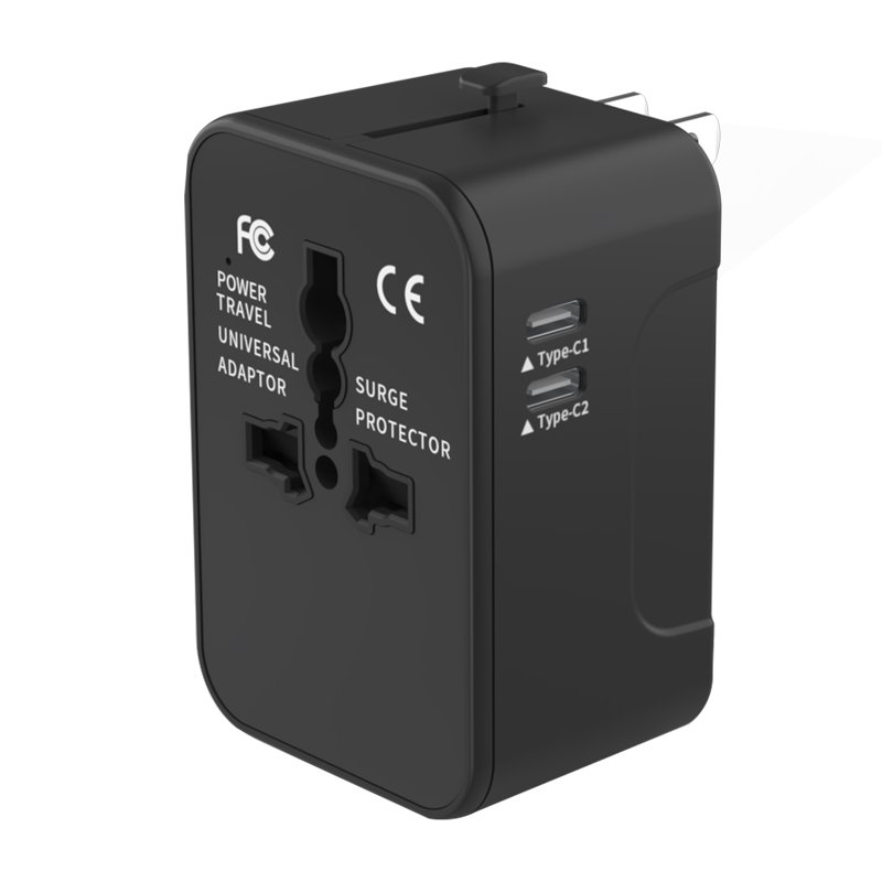 Multifunctional Travel Charger Adapter Plug one to multiple Dual C port Socket EU US Standard Global Universal plug Converter