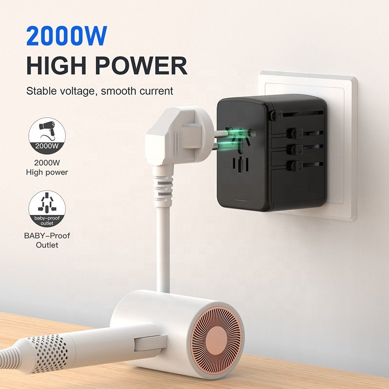 3C2A 5.8A UK US EU All-in-One International Power 207 Worldwide Charger plug Universal Travel Adapter for Cell Phone Laptop