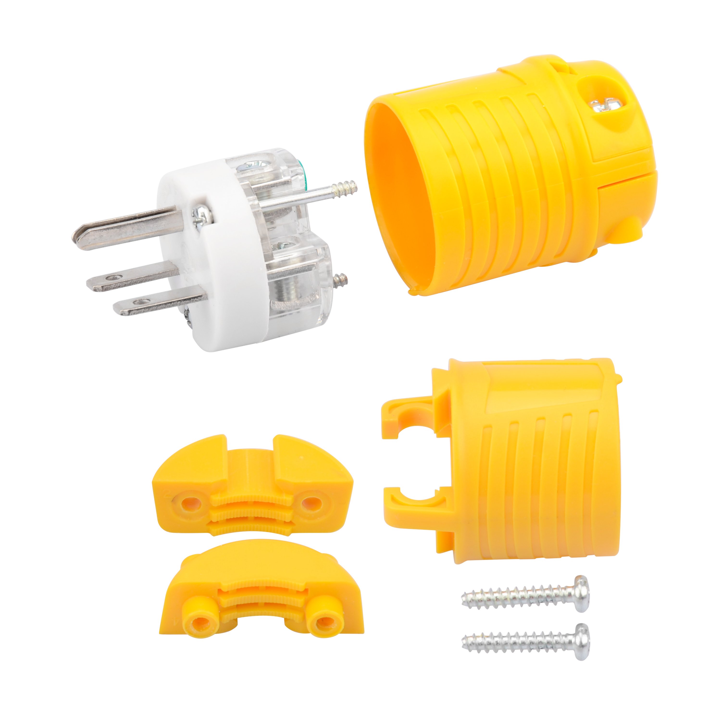 NEMA 6-15P Extension Cord Male Plug Replacement, 15 Amp 250 Volt Extension Cord Ends Male Plug, ETL Approved Replacement Plug