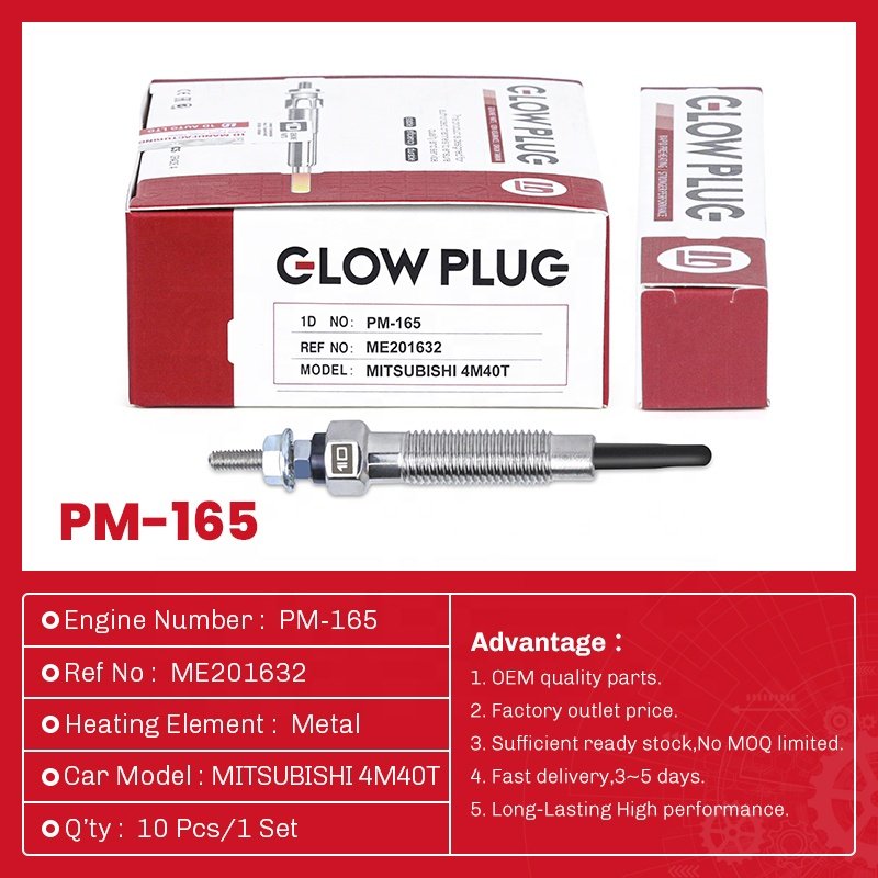 1D High Quality Auto Parts Manufacturer Glow Plug PM-165 ME201632 for MITSUBISHI 4M40T