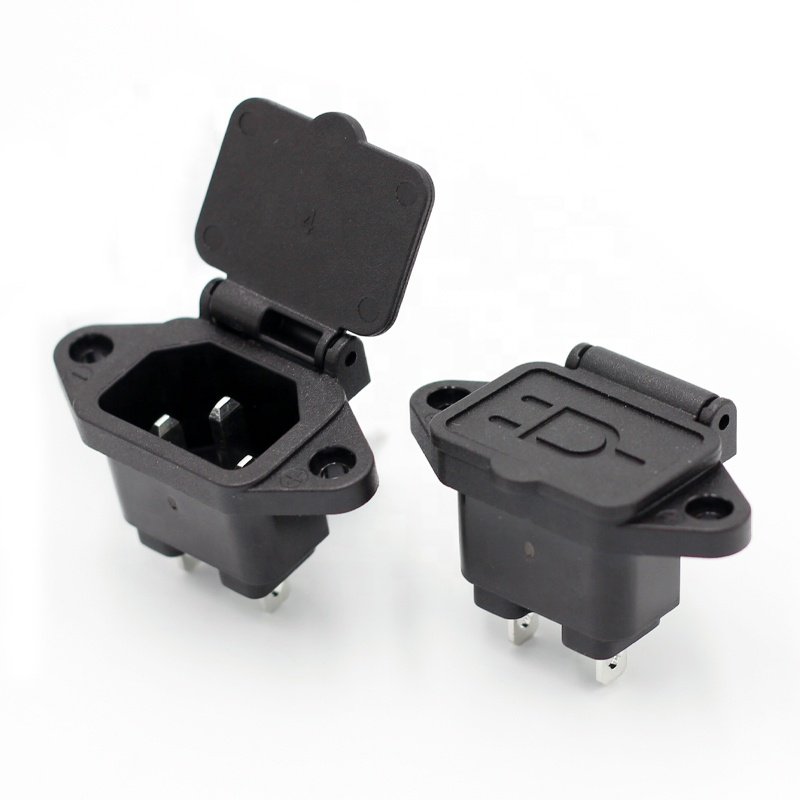 15A IEC 320 C14 Panel Mount AC plug 3 PIN screw inlet electrical Bike Charging Socket power socket CE approval