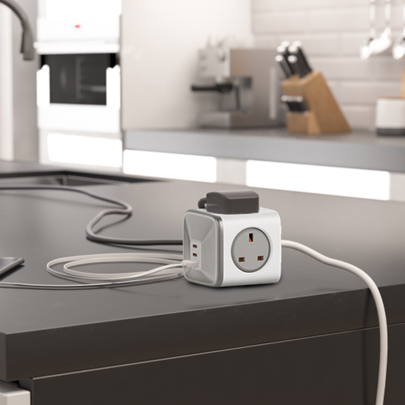 Space Saving Indoor Seamless Power Plug Multifunctional Power Cube Socket For Living Room