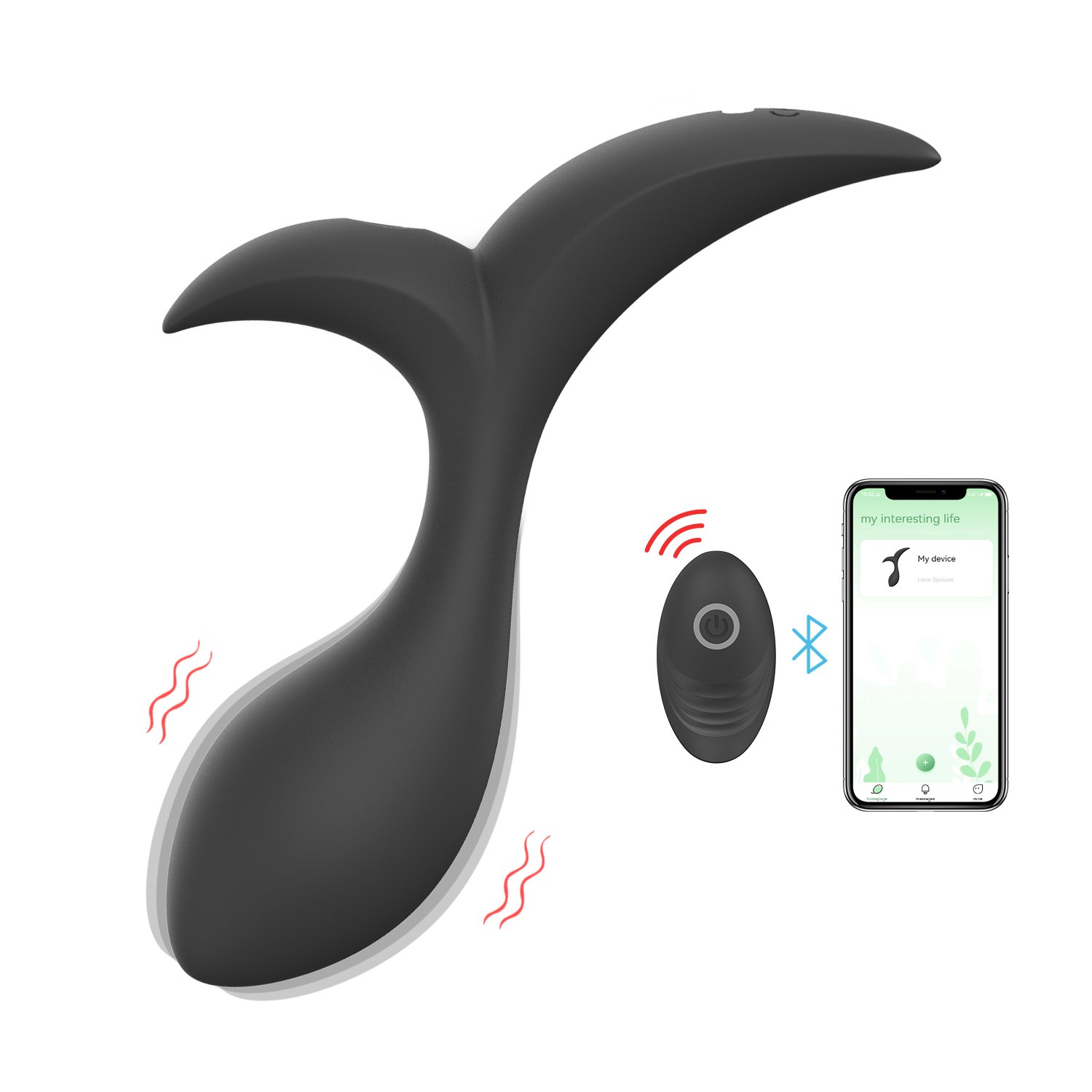 ShinePep Silicone Anal Plug Vibrating Butt Toy for Men