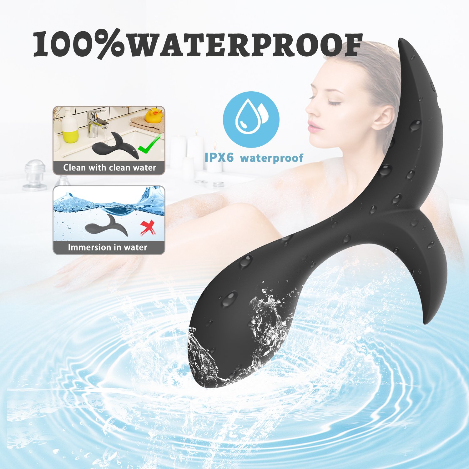 ShinePep Silicone Anal Plug Vibrating Butt Toy for Men