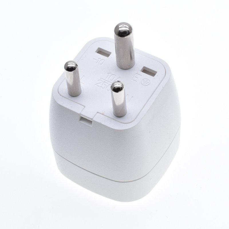 EU to SA travel plug adapter South Africa with round 3 pin plug can be plugged into European Italian and Swiss Power sock