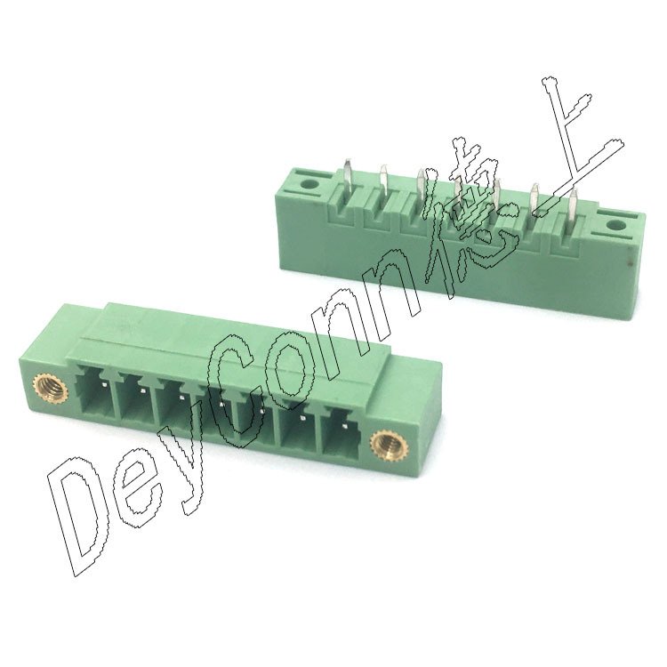 3.81 Pluggable Terminal Block 11p With Ear Male Socket 90 Degree DIP