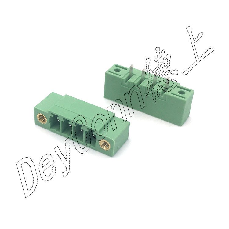 3.81 Pluggable Terminal Block 11p With Ear Male Socket 90 Degree DIP
