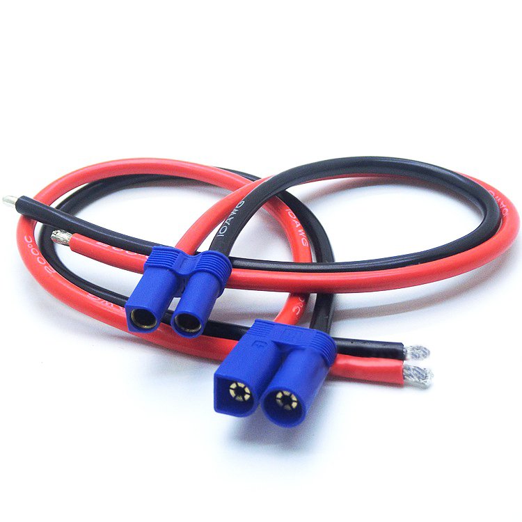 Custom Male Female XT30 XT60 XT90 EC2 EC3 EC5 EC8 T Plug to Open Connector Cable 12 AWG 15A High Strand Silicone Wire Harness