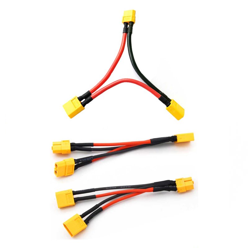Custom Male Female XT30 XT60 XT90 EC2 EC3 EC5 EC8 T Plug to Open Connector Cable 12 AWG 15A High Strand Silicone Wire Harness