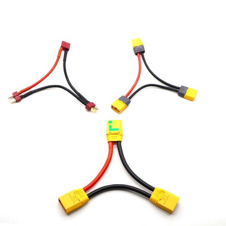 Custom Male Female XT30 XT60 XT90 EC2 EC3 EC5 EC8 T Plug to Open Connector Cable 12 AWG 15A High Strand Silicone Wire Harness