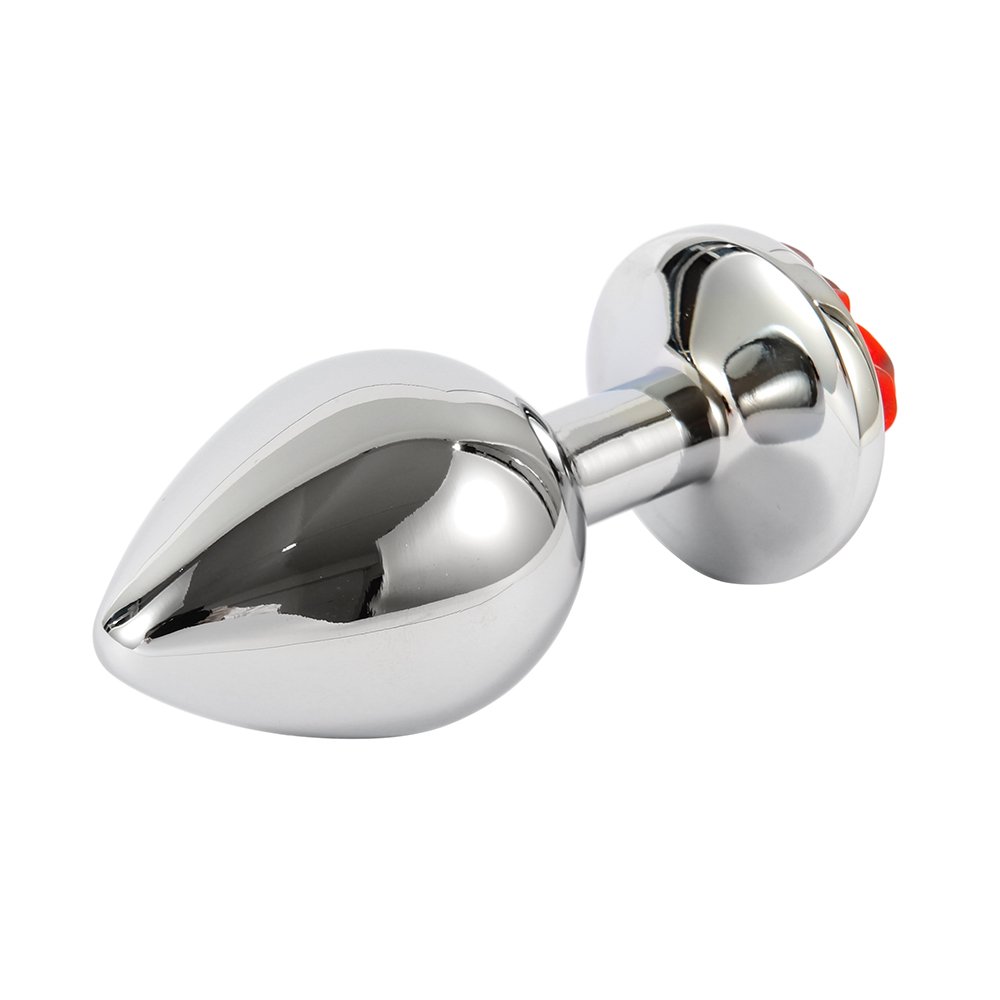 SM Fetish For Couple Stainless Steel Metal Silicone Rose Flower Anal Plug Stimulator Anal Prostate Massager