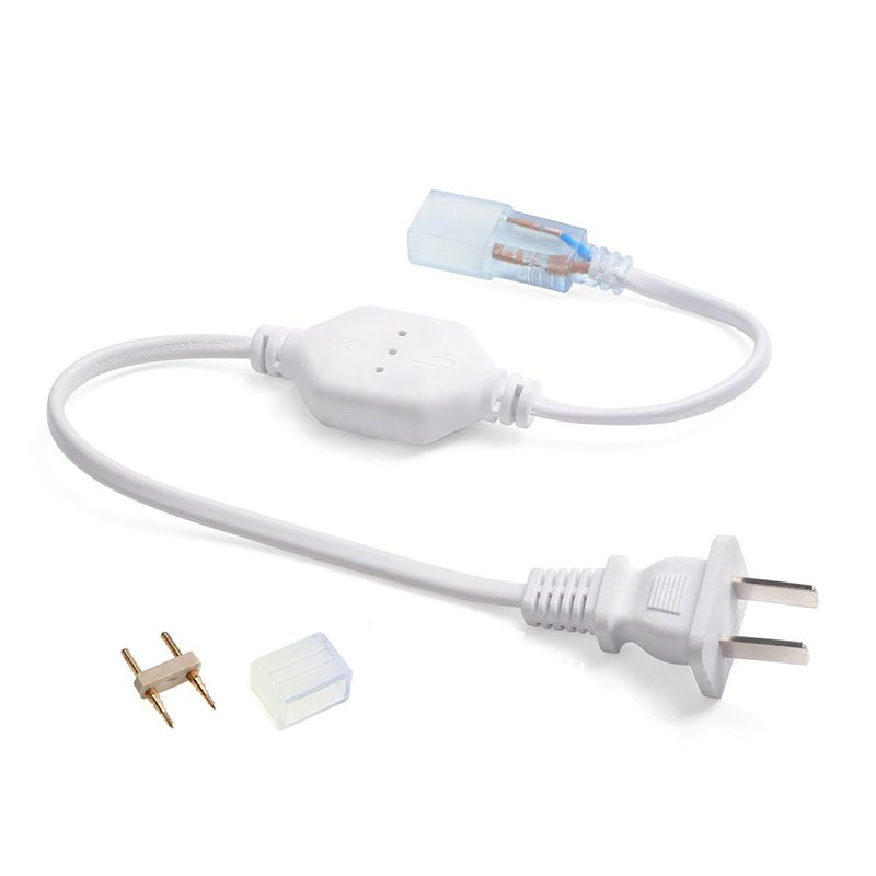 US/EU Plug Socket With 2 Pins For 5050 SMD LED Strip Light Bar AC220V 110V