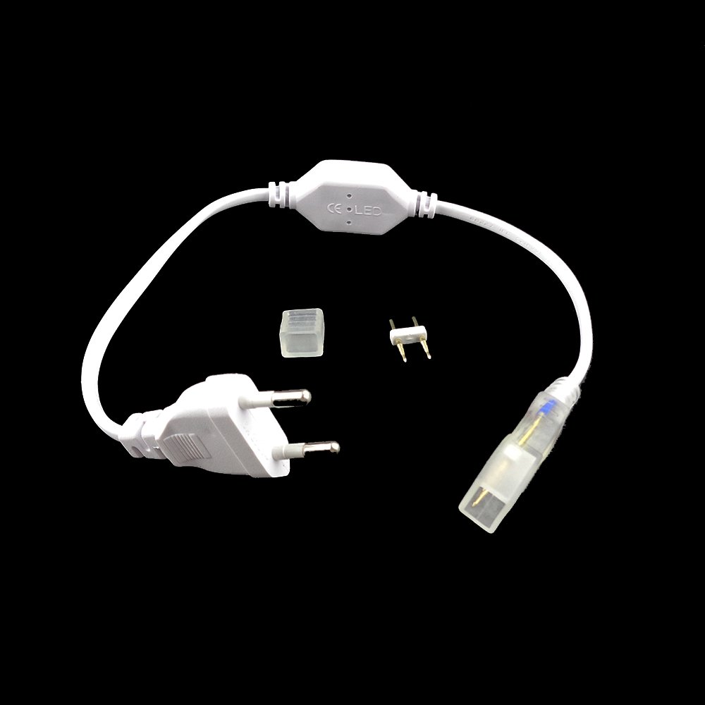 US/EU Plug Socket With 2 Pins For 5050 SMD LED Strip Light Bar AC220V 110V