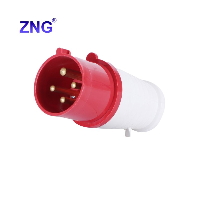 ZNG-024 3 Phase 400V 4 Pin 32A Industrial Plug 3P+E Round Pin Industrial Power Plug