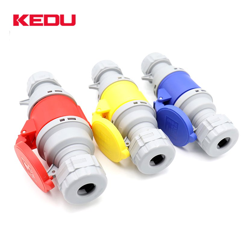 KEDU p531 popular sale 5 pin IP44 32a industrial electrical 380v plug socket with VDE,CE,SEMKO