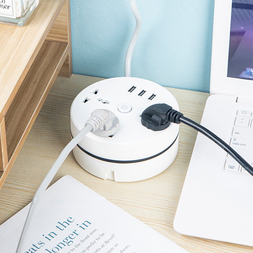 European Standard Storage Disc Socket 3 USB Port 2500W Quick Charge QC 3.0 Charger Outlets Power Adapter For Phone Computer TV