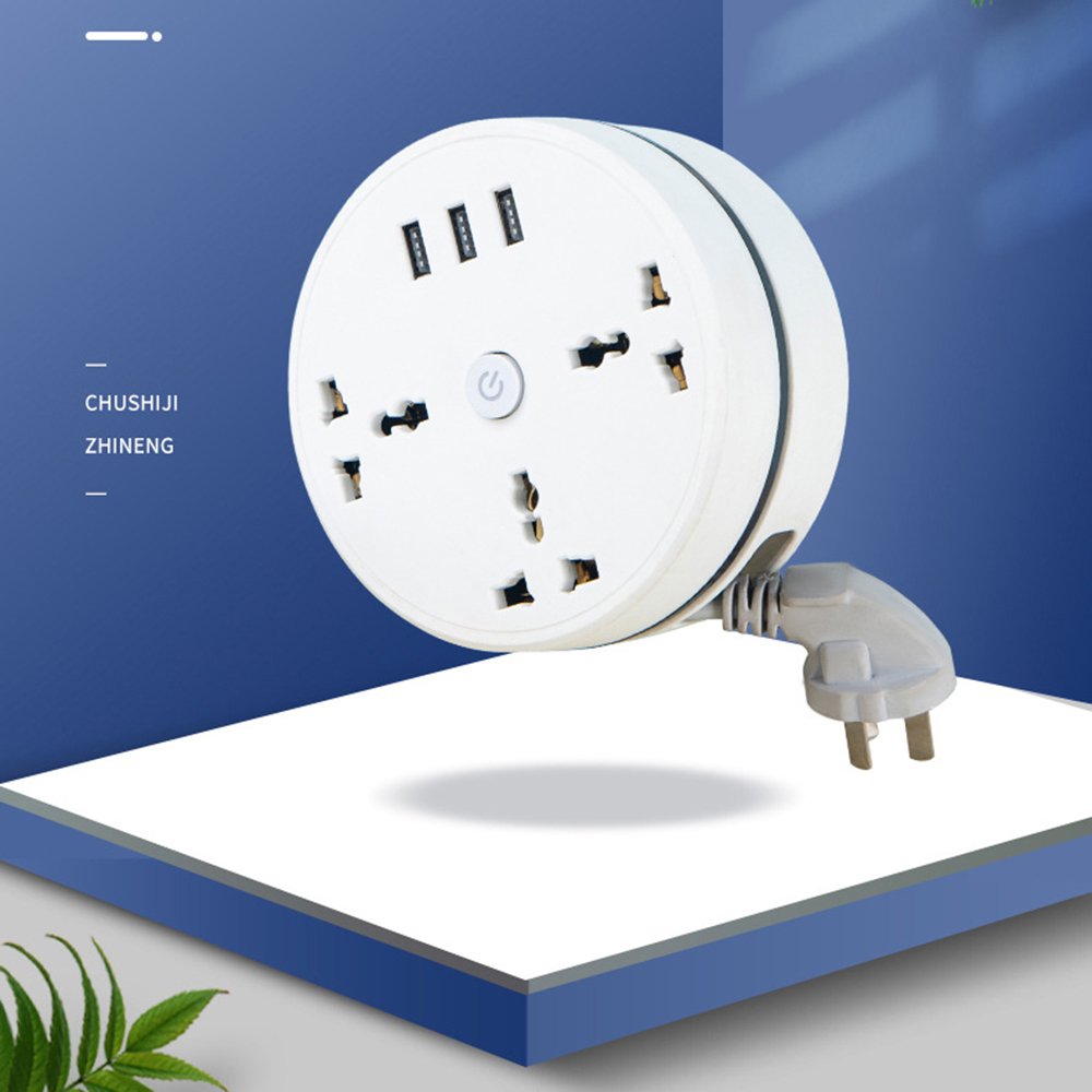 European Standard Storage Disc Socket 3 USB Port 2500W Quick Charge QC 3.0 Charger Outlets Power Adapter For Phone Computer TV