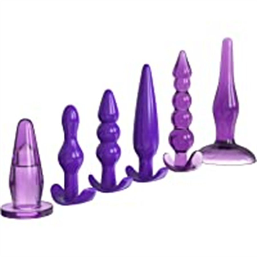 Silicone 6 Pieces Anal Butt Plug Stimulator Sex Toys Male Women Anal Plug Set