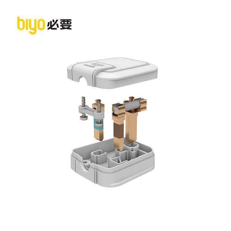 Biyo 3 Flat UK Standard Plug Home Use White Waterproof UK Electrical Plug 13A With Fuse