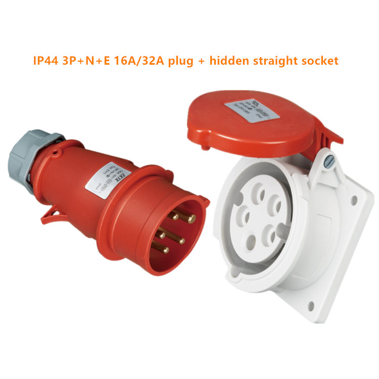 industrial socket plug IP44 waterproof electrical 16a 32a industrial 3p 4p 5p male and female industrial plugs and sockets