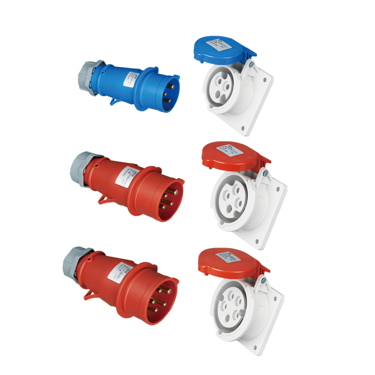 industrial socket plug IP44 waterproof electrical 16a 32a industrial 3p 4p 5p male and female industrial plugs and sockets