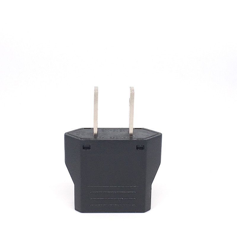 EU to US plug adapter 6A250V round 2pins convert to flat 2 pins power electric plug white CE certificate America plug charge
