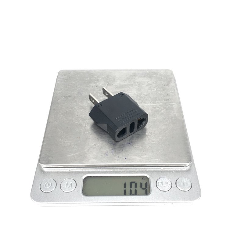 EU to US plug adapter 6A250V round 2pins convert to flat 2 pins power electric plug white CE certificate America plug charge