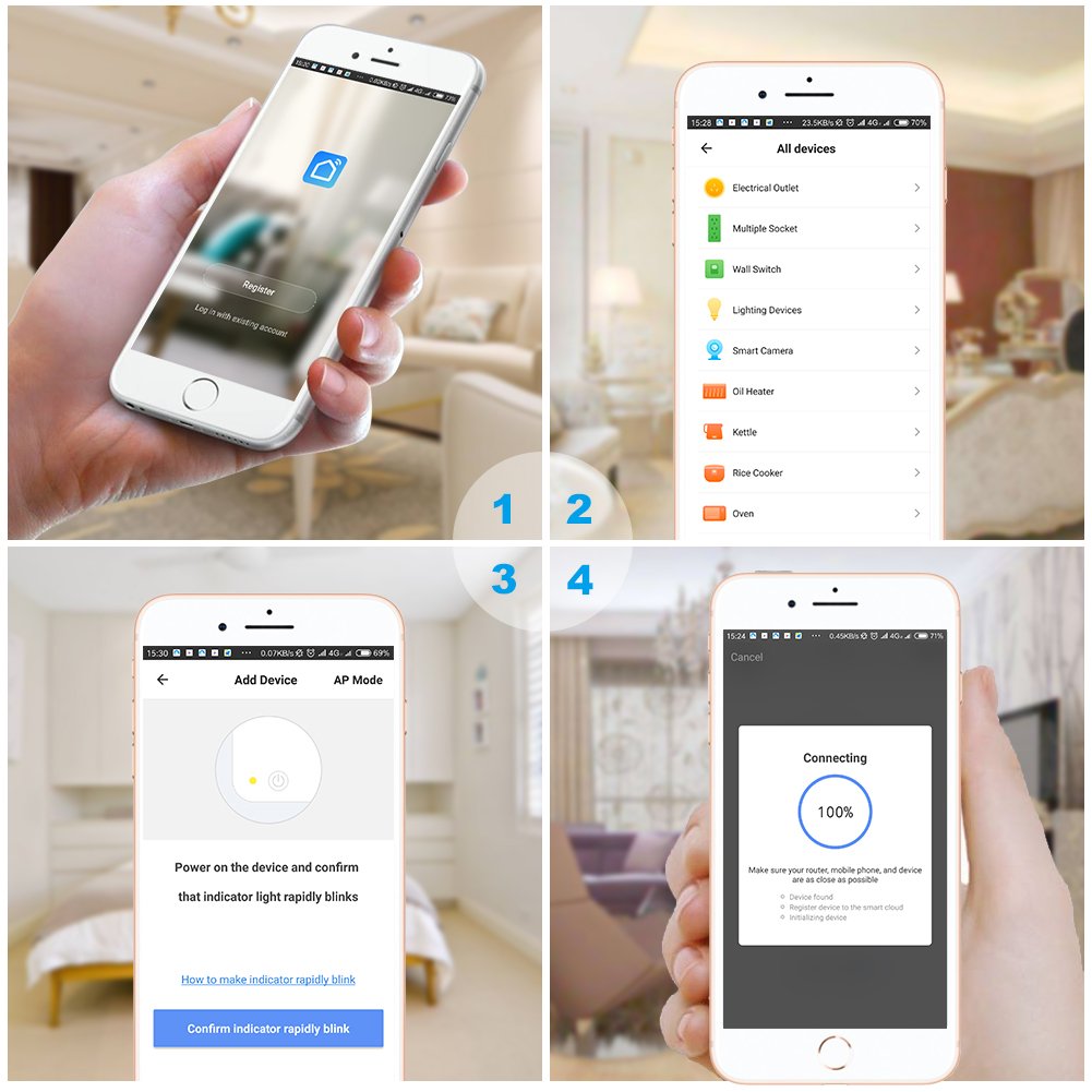 Mini Smart Plug Wifi Socket Smart Outlet Socket Timing for Alexa Google Home Smart Socket Universal Wifi Plug 10A